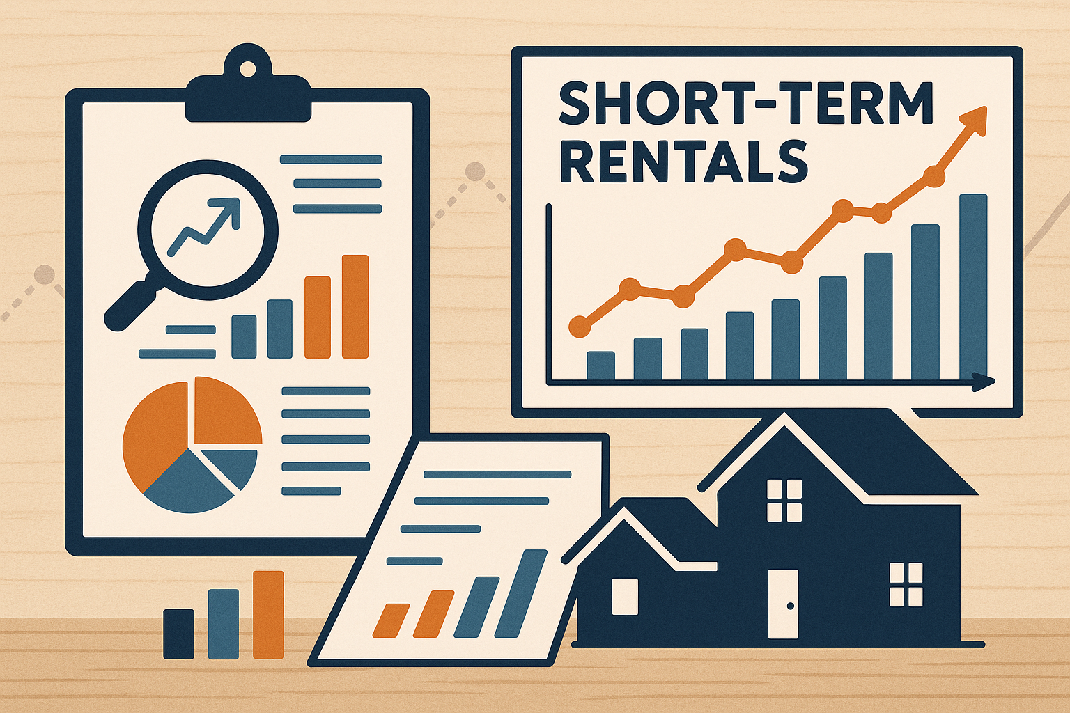 Chart displaying trends in Detroit short-term rental market