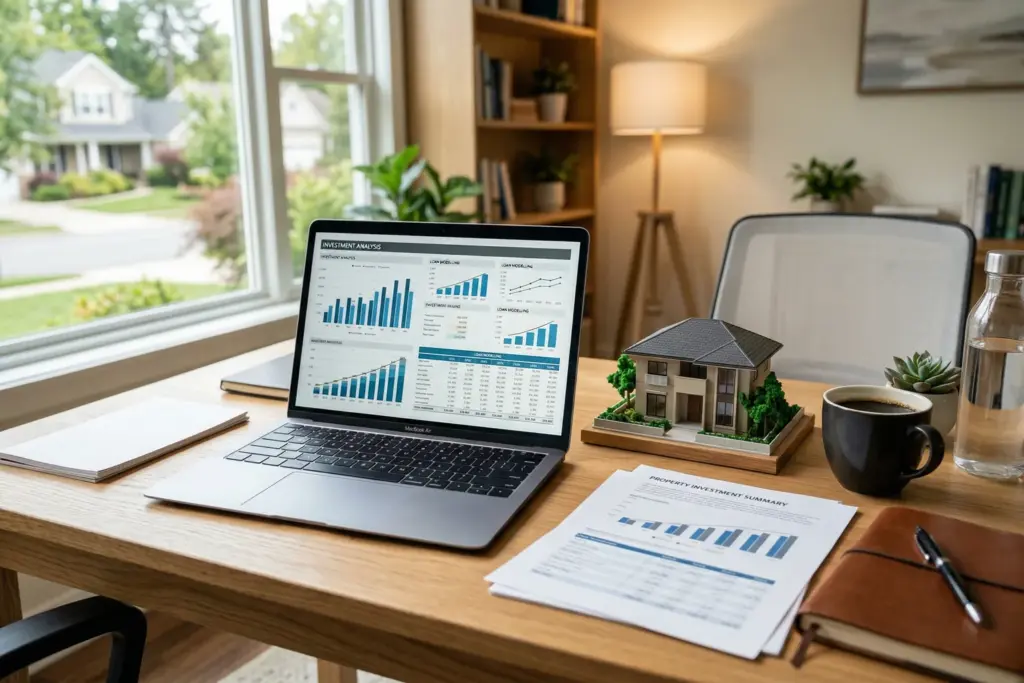 Comparison of top DSCR lenders for short-term rental investors showing loan documents and financial analysis
