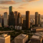 Houston Texas skyline representing new STR regulations