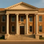 Historic Texas government building representing municipal STR compliance and regulation