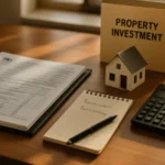 Tax documents and property investment files on a desk representing the STR tax loophole and bonus depreciation strategy in 2026