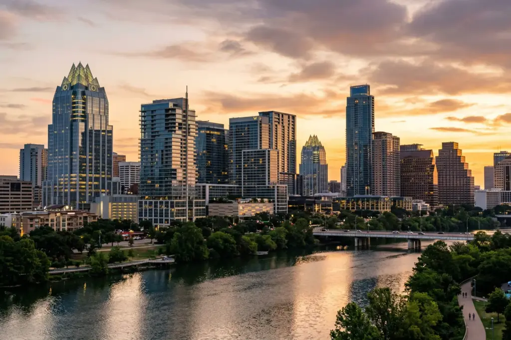 Austin Texas skyline representing the short-term rental market in 2026