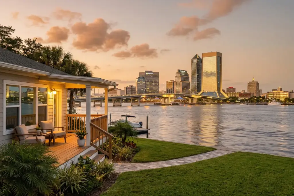 Jacksonville Florida skyline and short-term rental market data 2026