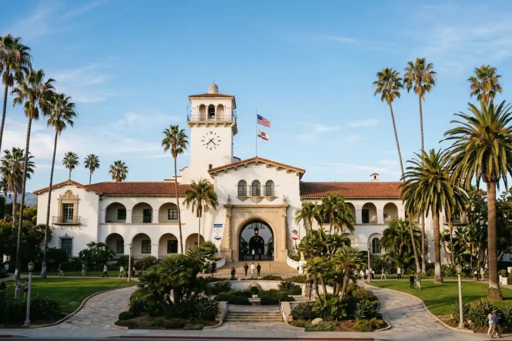 Santa Barbara courthouse building representing city STR regulatory framework