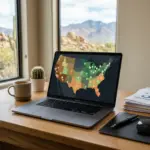 Data visualization of top US STR markets ranked by DSCR loan viability showing revenue and market metrics