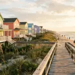 Coastal beach houses representing STR portfolio investment opportunities along the Southeast US coast