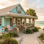 Beach cottage in Destin Florida during Easter weekend showing spring short term rental demand