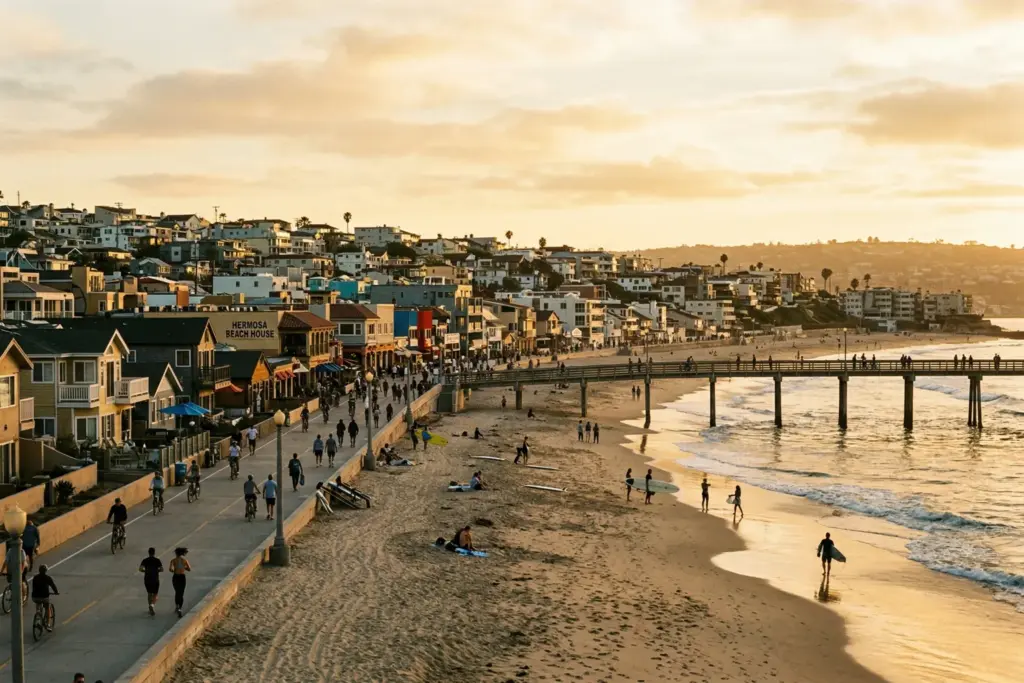 Hermosa Beach California beachfront neighborhood in the Coastal Zone where a court blocked the city STR ban