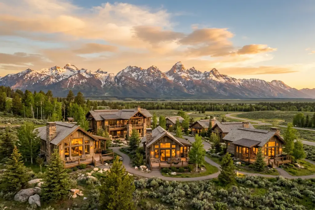 Jackson Hole Wyoming vacation rental market with Teton Mountain Range in background