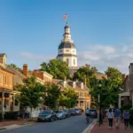 Maryland State House in Annapolis representing the first statewide short-term rental safety law