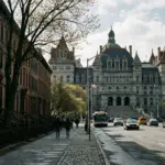 New York State Capitol building in Albany representing the statewide STR tax law
