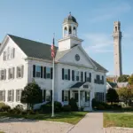 Provincetown Massachusetts government building representing new short-term rental ownership cap regulations