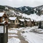 Mountain resort town neighborhood in Summit County Utah where STR complaint enforcement data is being tracked