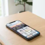 Smartphone showing Airbnb travel platform with hotel, car rental, and services interface for the Summer 2026 Release