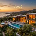Modern vacation rental property at golden hour representing Airbnb Superhost status and what it means for host revenue