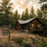 Vacation cabin with for sale sign in mountain setting representing the STR selling process
