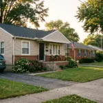 A mid-range residential home in an American suburban neighborhood representing the challenges facing middle-market STR hosts in 2026