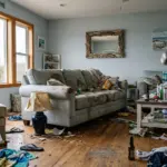Vacation rental property showing damage that would fall under Vrbo host protection policy claims