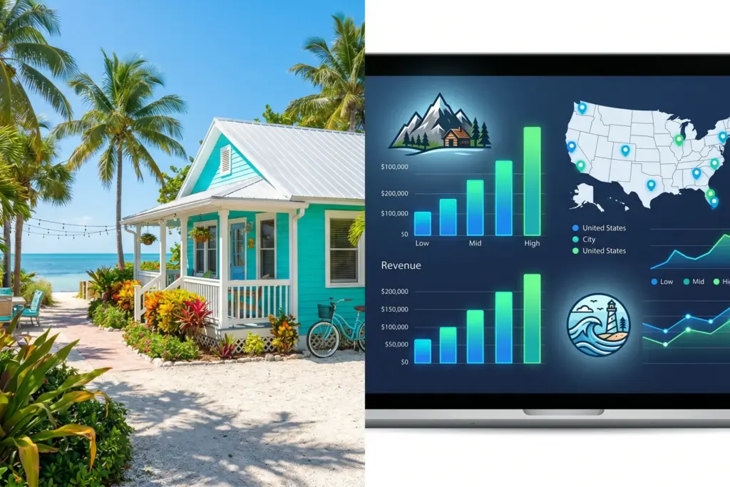 Chart showing Airbnb income by market type in 2026 with StaySTRA data