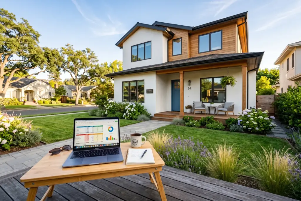 Budget breakdown showing capital requirements to buy an Airbnb in 2026 including down payment closing costs and furnishing