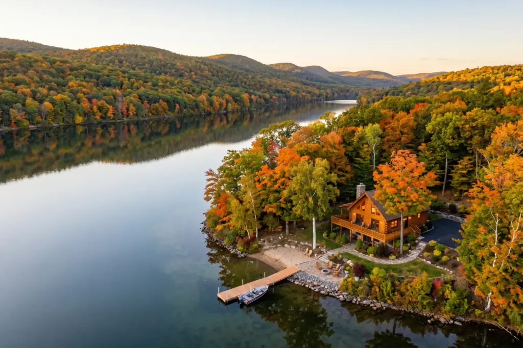 Pocono Mountains Pennsylvania lakefront cabin vacation rental investment market 2026