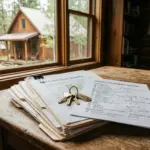 Real estate documents and house keys on a table representing STR due diligence checklist for vacation rental buyers
