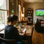 An STR host checking their phone on World Cup opening day 2026 in their vacation rental