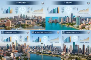 World Cup 2026 STR advance booking performance data across 11 U.S. host cities