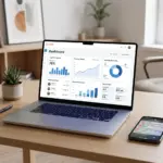 Airbnb host dashboard showing Instant Book settings and booking analytics on laptop screen