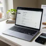 Airbnb host dashboard showing cancellation policy settings on laptop - strict policy removed 2026