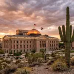 Arizona State Capitol building representing the new STR occupancy limits and license suspension law HB 2429