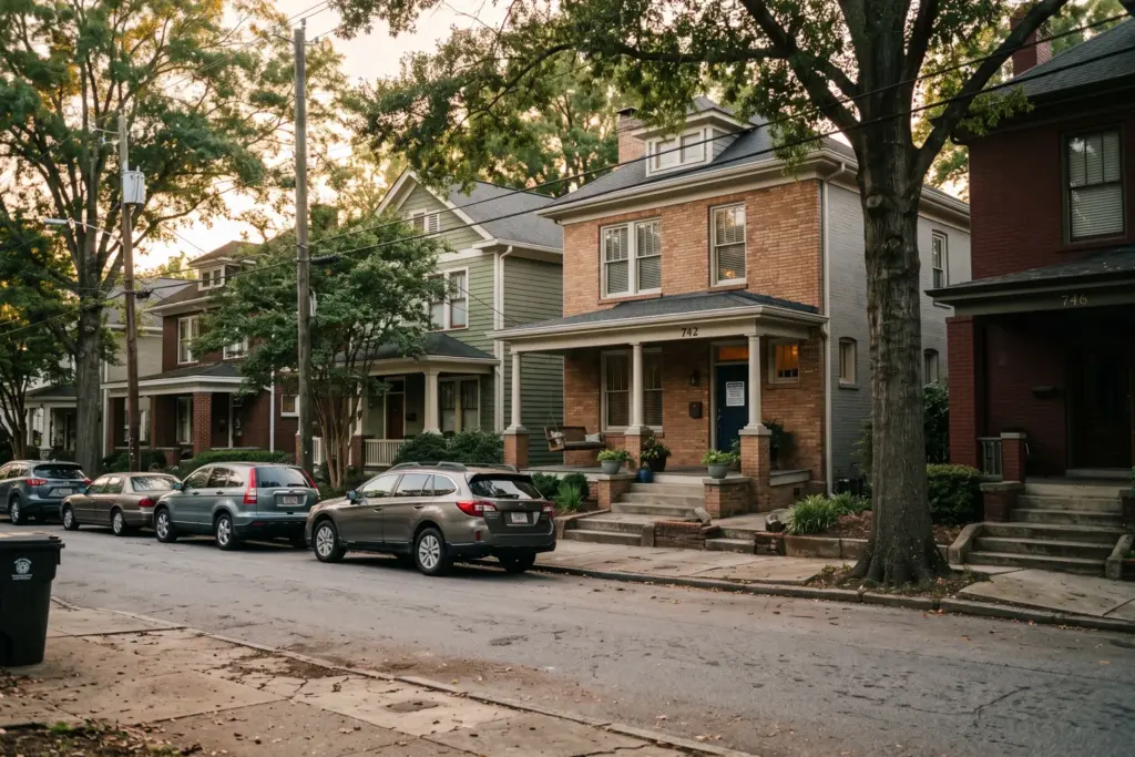 Atlanta Georgia neighborhood with short-term rental properties - Georgia SB 570 human trafficking training law 2026