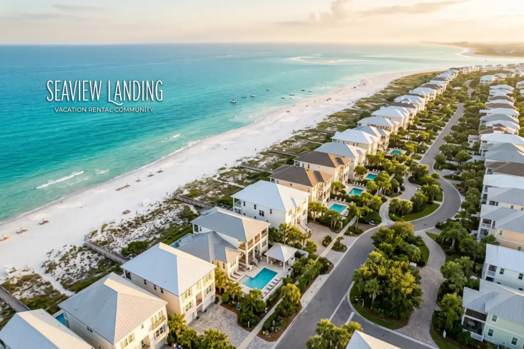 Gulf Coast vacation rental market aerial view showing recovering STR occupancy rates in 2026