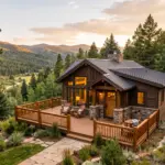 Mountain vacation rental cabin exterior representing STR depreciation tax strategy