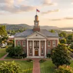 Muscle Shoals Alabama city hall government building representing the new short-term rental ordinance 2026