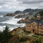 Oregon Court of Appeals courthouse with Pacific coastline, Lincoln County STR licensing ruling August 2026