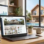 Hostfully property management software interface showing digital guidebook builder for STR hosts