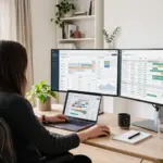 Multi-property STR host managing channel manager dashboard across multiple screens