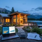Mountain cabin STR property at dusk representing vacation rental investing analysis in high interest rate environment