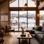 Mountain ski cabin at golden hour with snowy December view illustrating experienced STR investor holiday season strategy