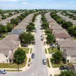 Aerial view of suburban housing market representing STR investment markets in 2026 that underperformed investor expectations
